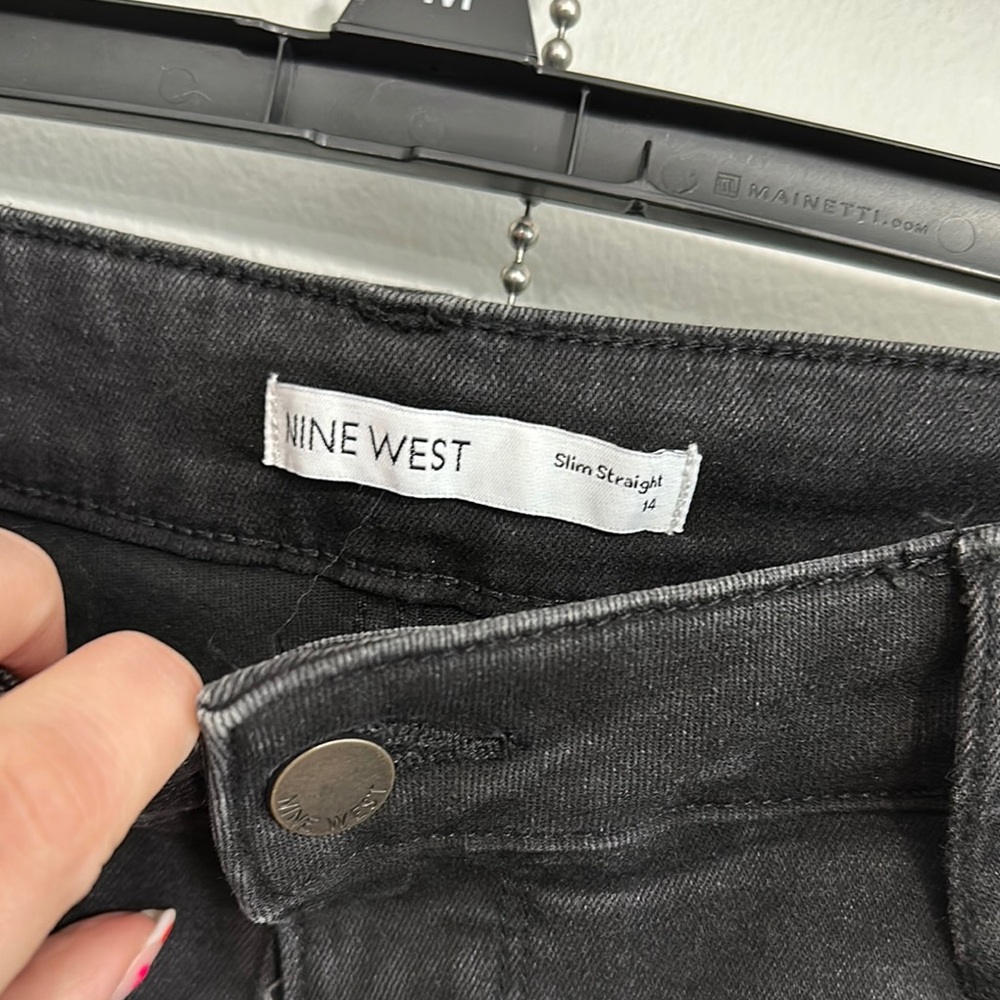 Nine West Black Slim Straight Denim Jeans - Picture 2 of 4